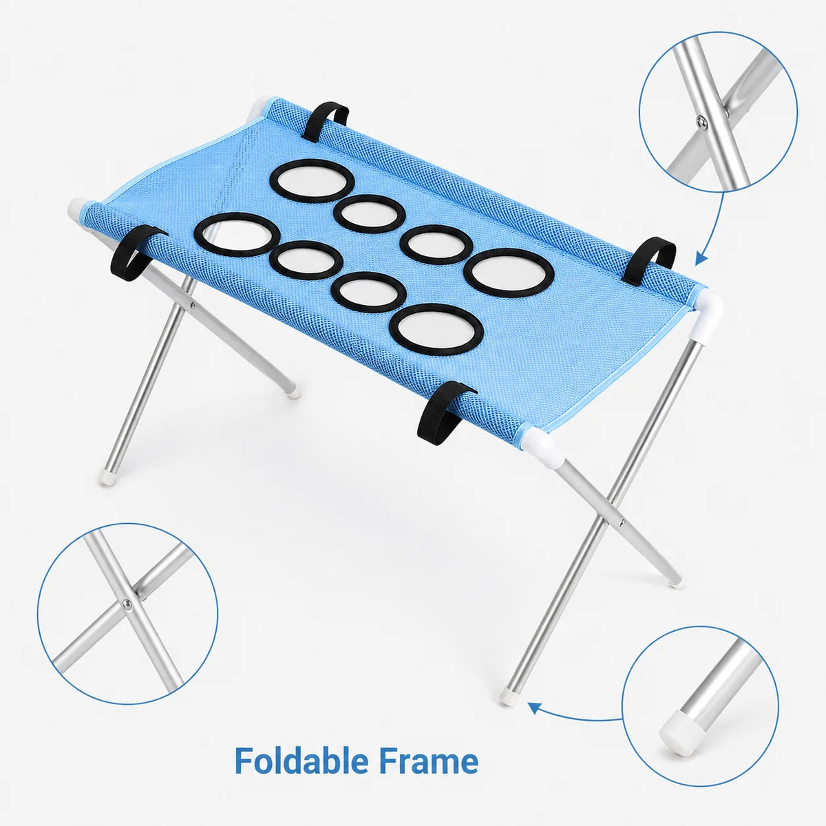 ZooFlex Foldable Pet Grooming Hammock Stand – Mesh Bathing & Drying Table for Dogs & Cats