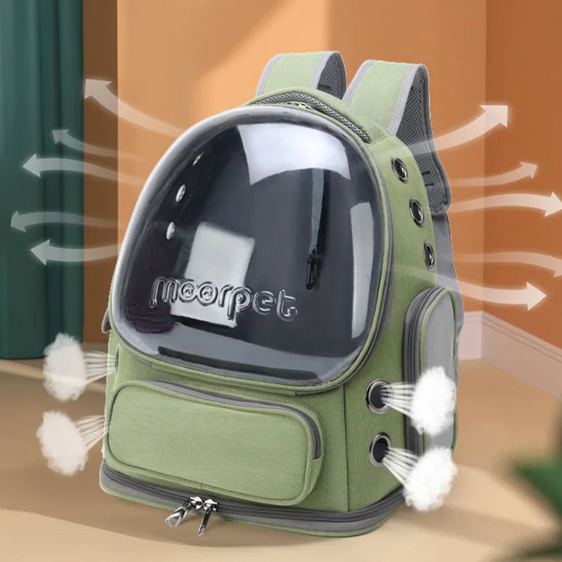 ZooFlex Transparent Cat Backpack – Breathable Pet Travel Carrier