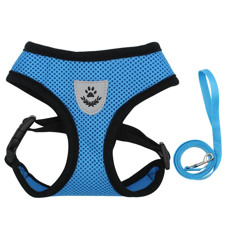 ZooFlex Mesh Cat & Dog Harness – Adjustable Walking Set