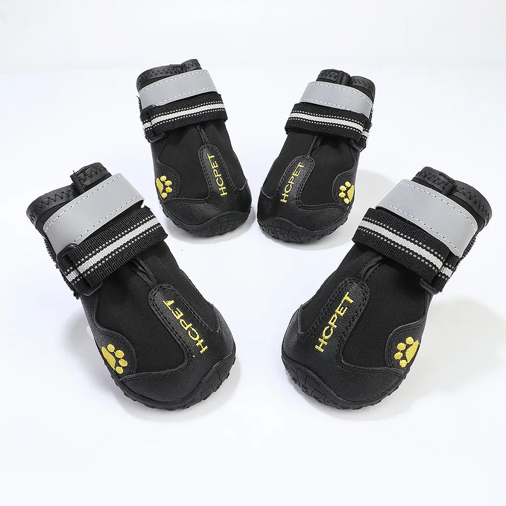 ZooFlex Waterproof Dog Shoes – Reflective Anti-Slip Winter Boots for Medium & Large Dogs