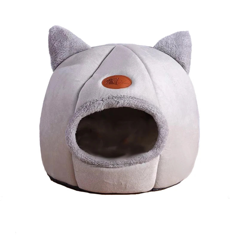 ZooFlex Winter Cat Cave Bed – Soft Warm Pet Sleeping Nest for Cats & Small Dogs