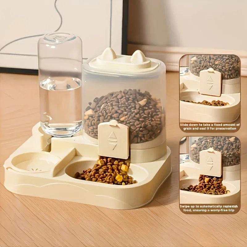 ZooFlex 2-in-1 Automatic Cat Feeder & Water Dispenser – No Battery