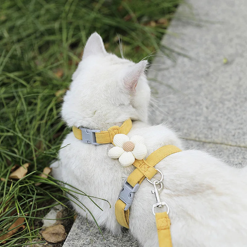 ZooFlex Adjustable Cat & Dog Harness – Breathable Leash Set