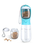 ZooFlex Portable Dog Water Bottle with Food Container – 2-in-1 Travel Dispenser