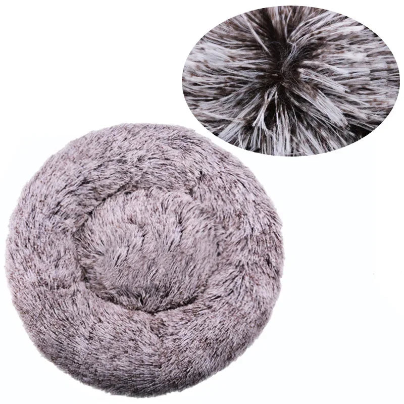 ZooFlex Round Plush Dog & Cat Bed – Super Soft Warm Pet Bed (40–90cm)