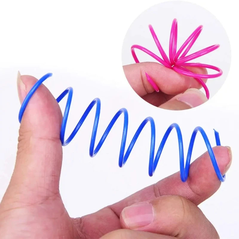 ZooFlex Colourful Cat Spring Toys – Interactive Kitten Play Set