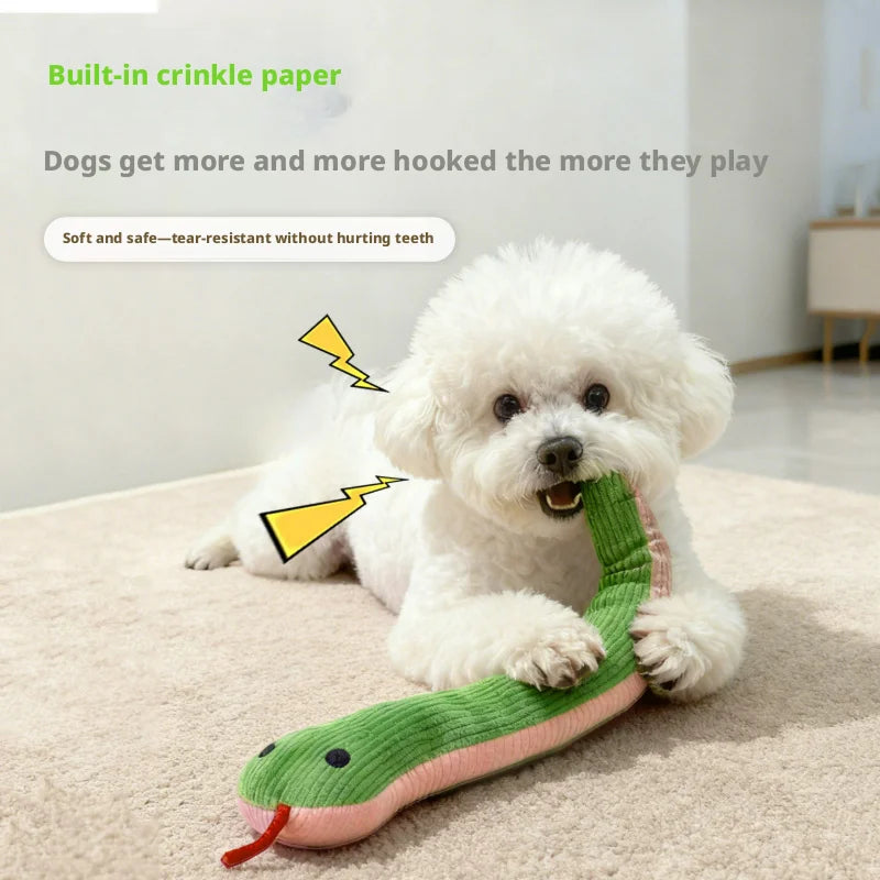 Zooflex SlinkySnake – Interactive Plush Pet Toy