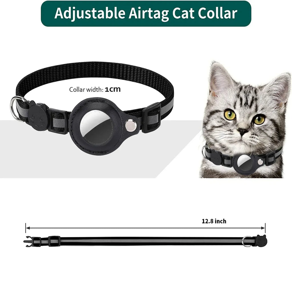 ZooFlex Reflective Cat Collar – Adjustable AirTag Holder Collar