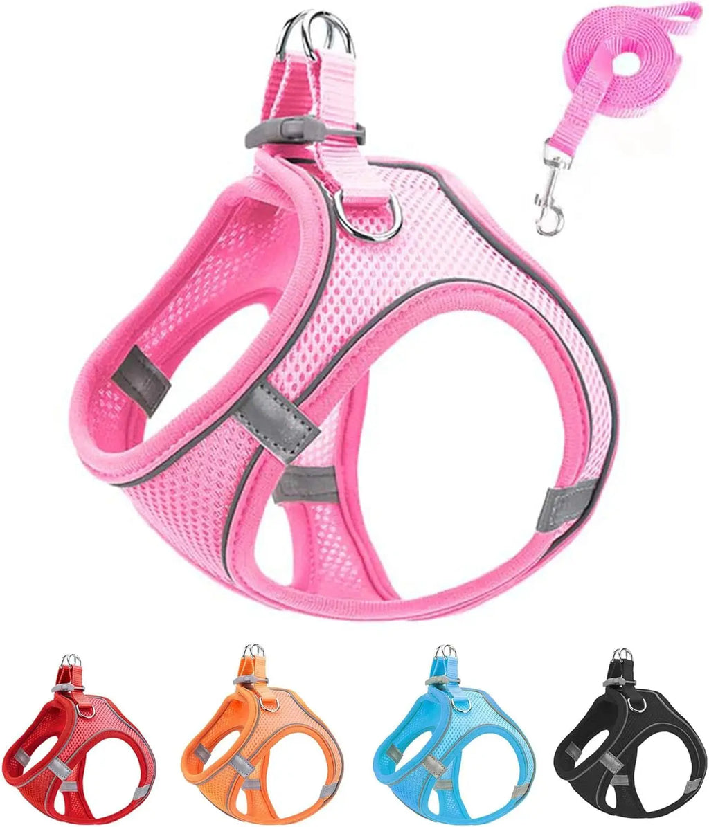ZooFlex Adjustable Soft Mesh Dog & Cat Harness – Breathable Walking Vest
