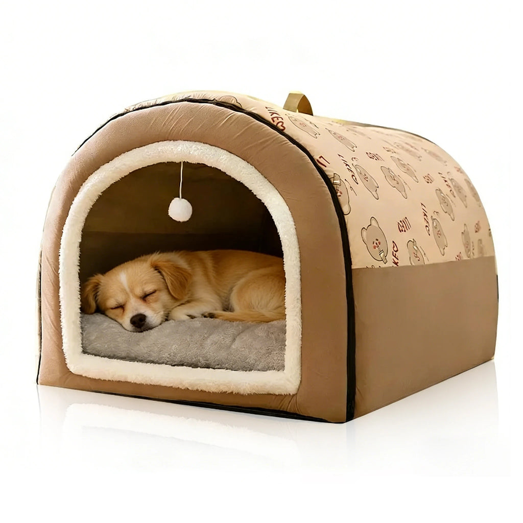 ZooFlex Warm Winter Dog & Cat Bed – Soft Cozy Pet Nest with Removable Cushion