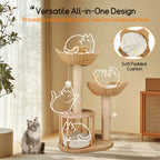 ZooFlex 3-Tier Cat Tree – Indoor Climbing Tower & Scratching Post