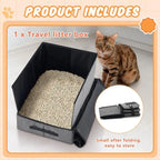 ZooFlex Portable Cat Litter Box – Foldable Travel Litter Tray
