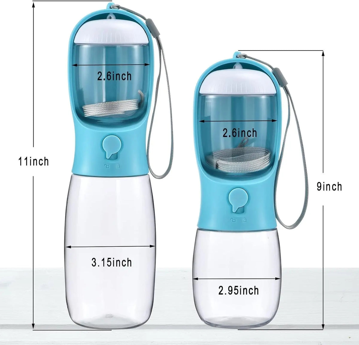 ZooFlex Portable Dog Water Bottle with Food Container – 2-in-1 Travel Dispenser