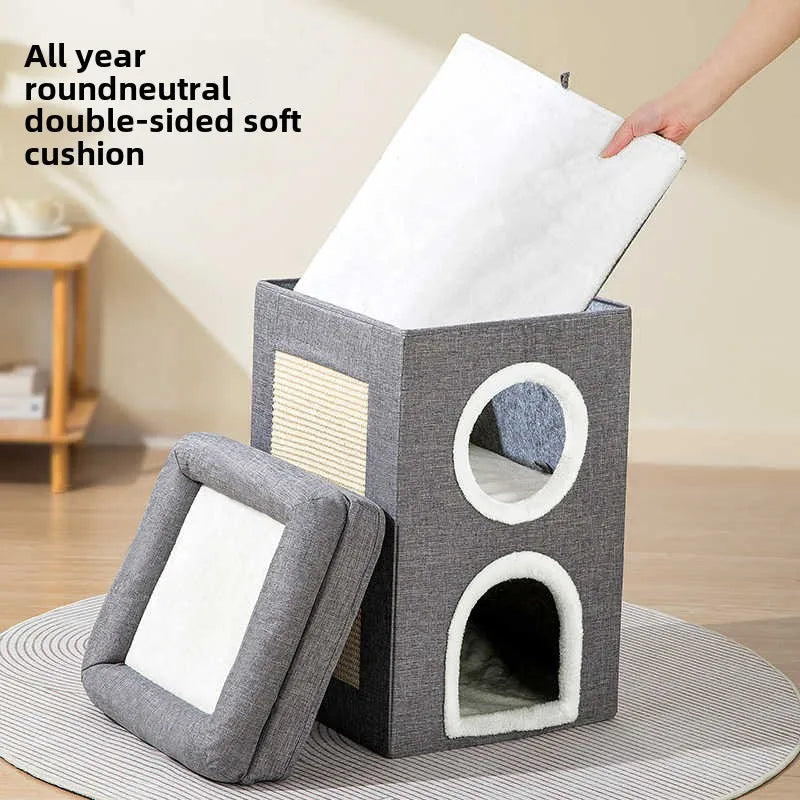 ZooFlex 2-Tier Cat Scratcher Bed – Sisal Climbing Frame