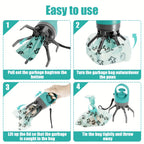ZooFlex Portable Dog Poop Scooper – Claw Grabber with Waste Bag Dispenser