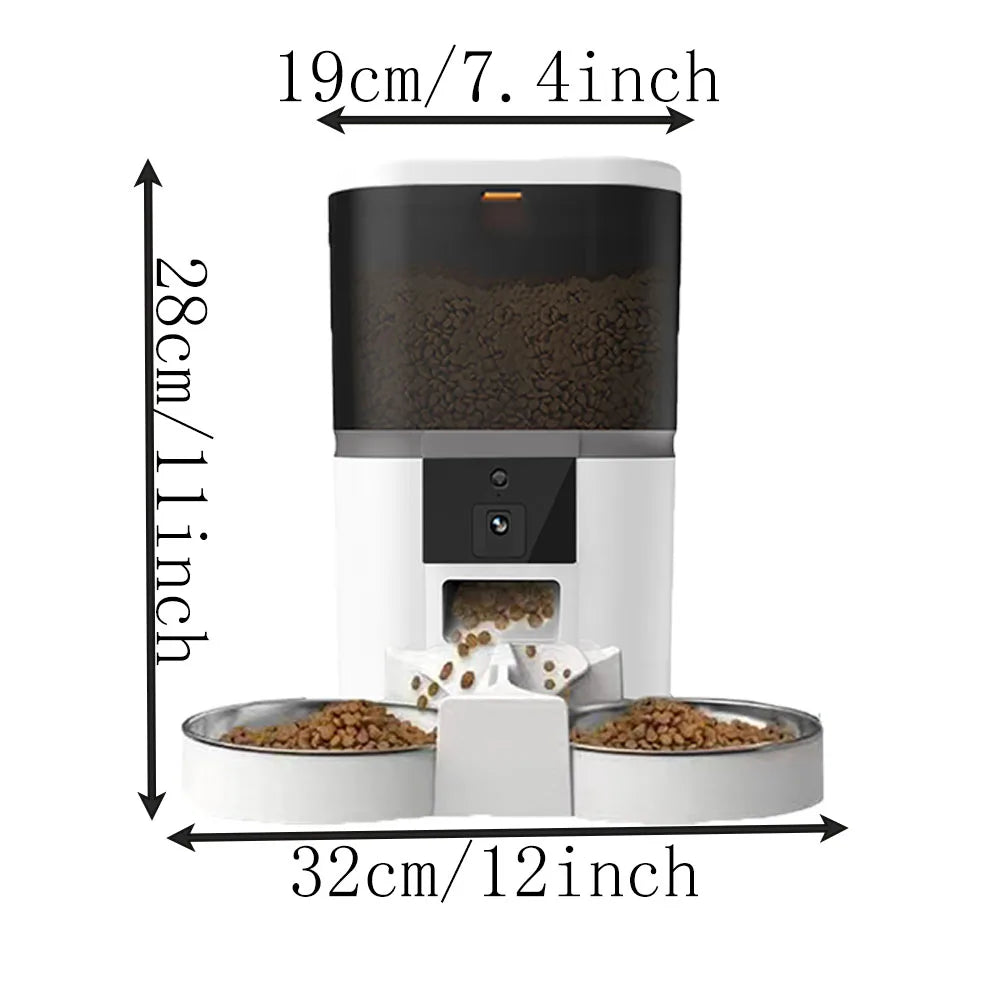 ZooFlex 4L Automatic Cat & Dog Feeder with HD Camera – Smart Remote Feeding Dispenser