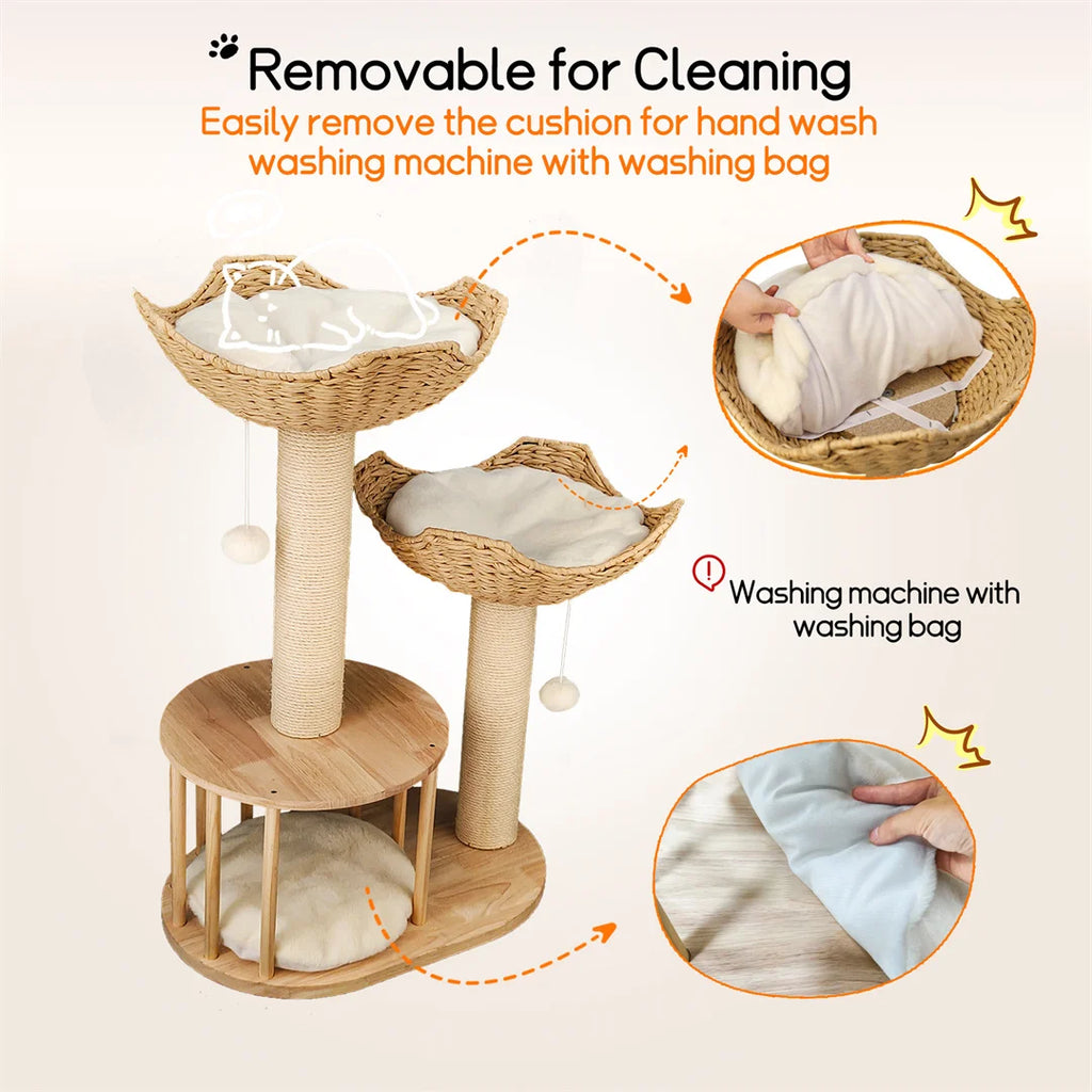 ZooFlex 3-Tier Cat Tree – Indoor Climbing Tower & Scratching Post