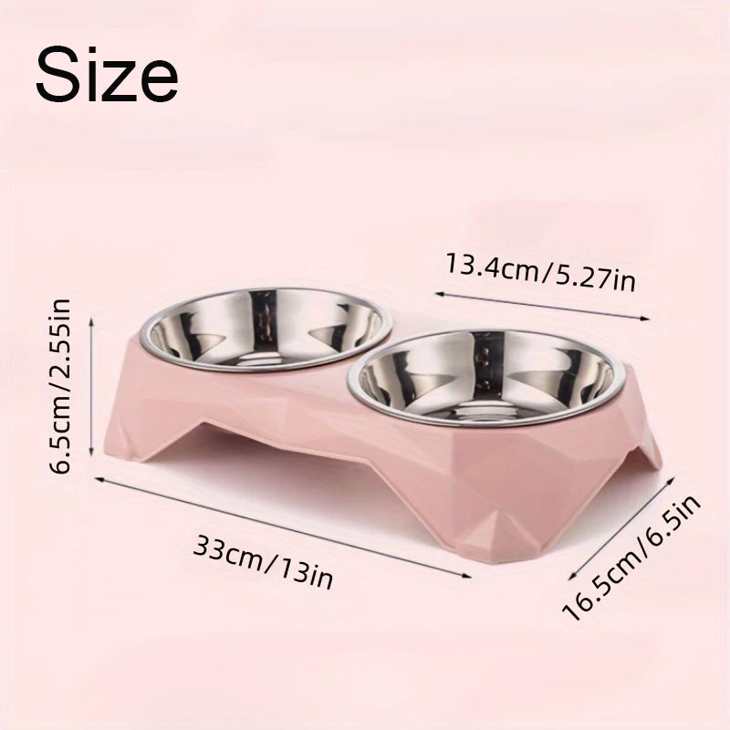Zooflex DiamondDine – Non-Slip Double Pet Bowl