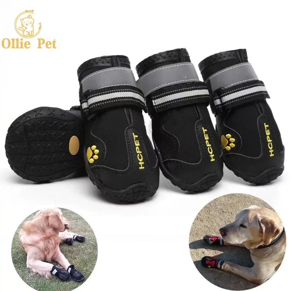ZooFlex Waterproof Dog Boots – Anti-Slip Reflective Winter Shoes for Small & Large Dogs