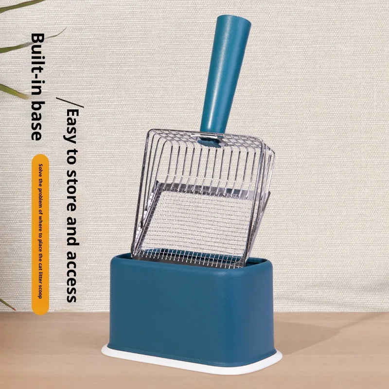 ZooFlex Cat Litter Scoop with Stand – Long Handle Sifter