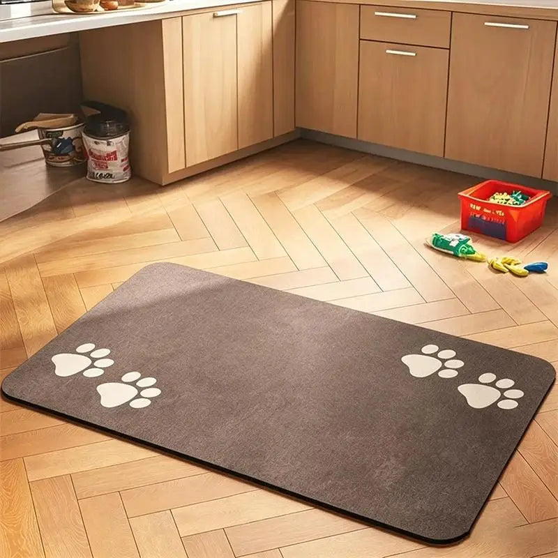 ZooFlex Diatomaceous Pet Feeding Mat – Quick-Dry Waterproof Dog & Cat Bowl Placemat