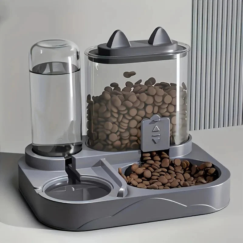 ZooFlex 2-in-1 Automatic Cat Feeder & Water Dispenser – No Battery