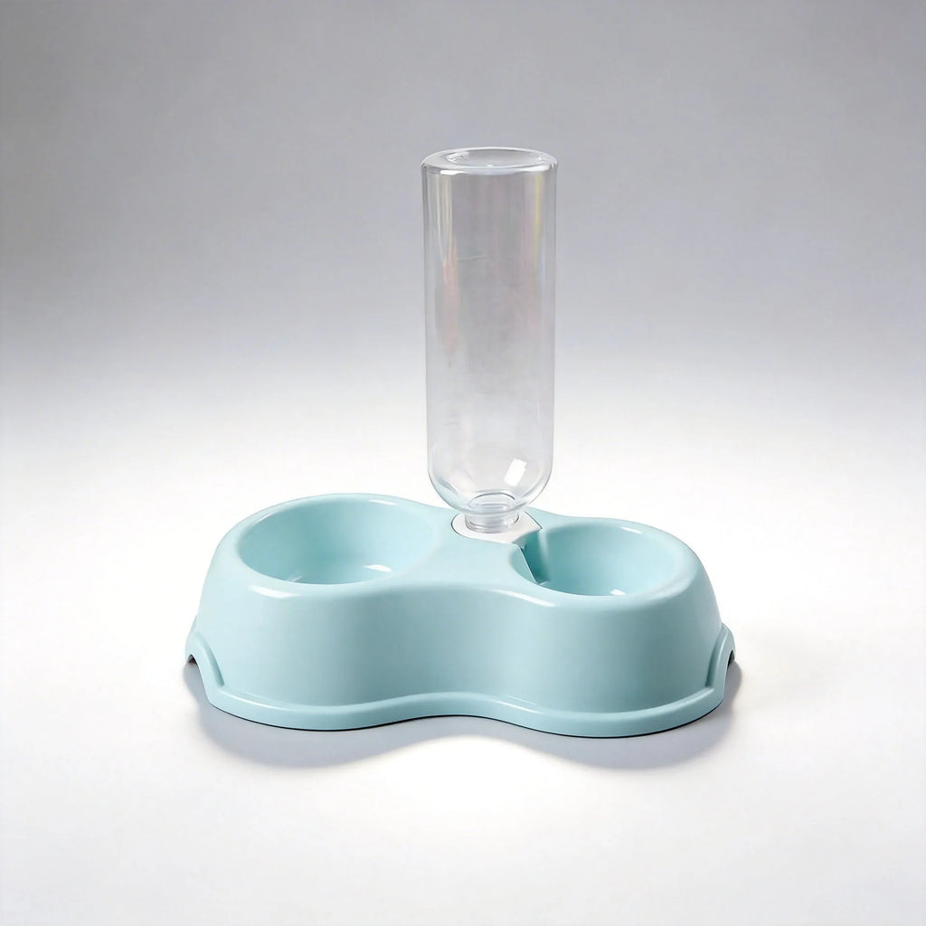 ZooFlex Double Pet Feeding Bowl – Automatic Water Dispenser for Dogs & Cats