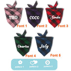 ZooFlex Custom Dog Bandana – Personalized Plaid Name Scarf for Dogs & Cats