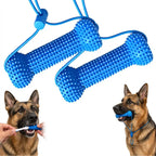 ZooFlex Rubber Dog Bone Chew Toy – Durable Rope Puppy Training Toy