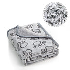 ZooFlex Soft Fluffy Pet Blanket – Warm Cartoon Print Dog & Cat Bed Mat