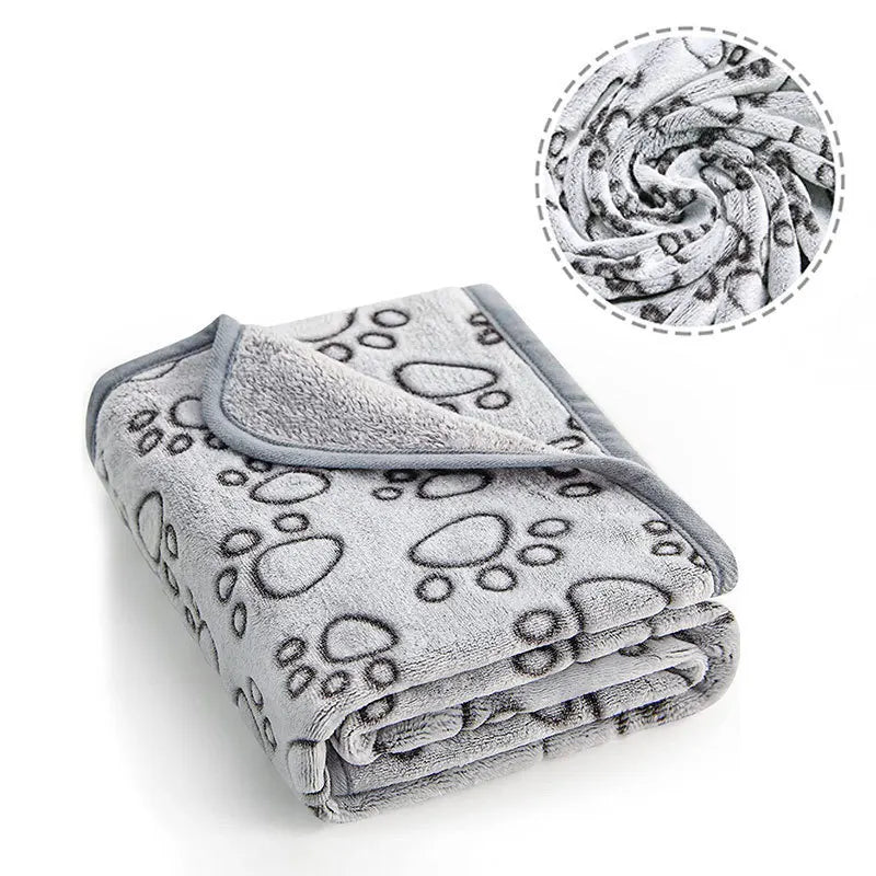 ZooFlex Soft Fluffy Pet Blanket – Warm Cartoon Print Dog & Cat Bed Mat