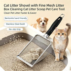 ZooFlex Fine Mesh Cat Litter Scoop – Stainless Steel Sifter