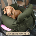 ZooFlex Dog Car Seat with Safety Belt – Washable Non-Slip Pet Travel Bed