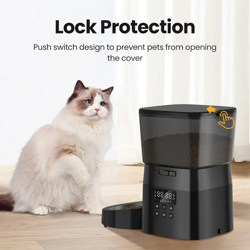 ZooFlex Automatic Cat & Dog Feeder – Programmable Dry Food Dispenser with Portion Control