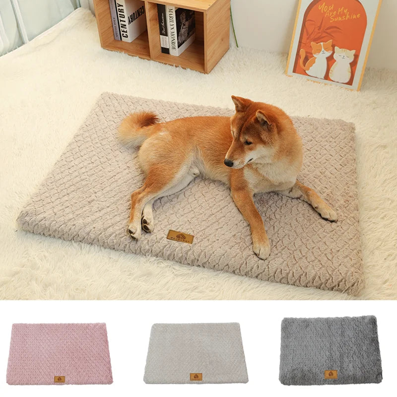ZooFlex 3D Sponge Dog Bed – Washable Faux Fur Cover & Non-Slip Pet Crate Mattress