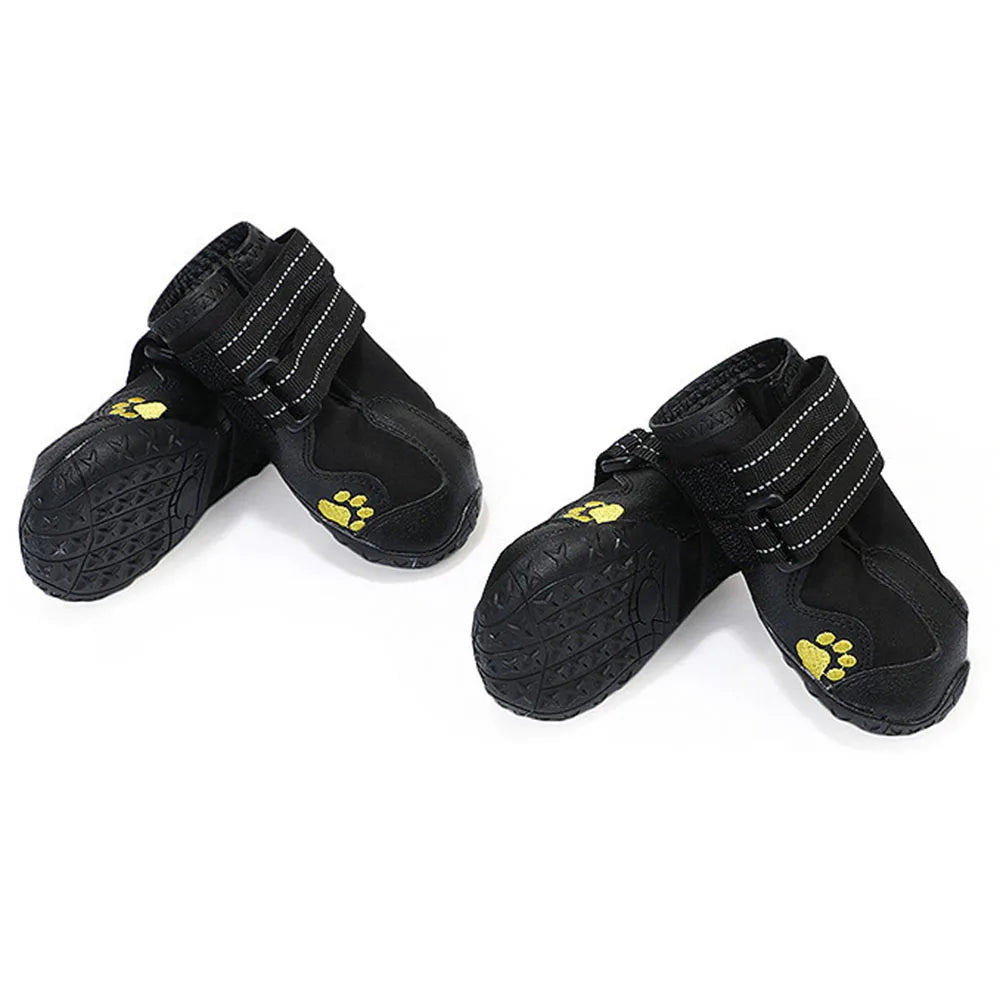 ZooFlex Waterproof Dog Boots – Reflective Anti-Slip Paw Protectors for Summer & Winter (4pcs)