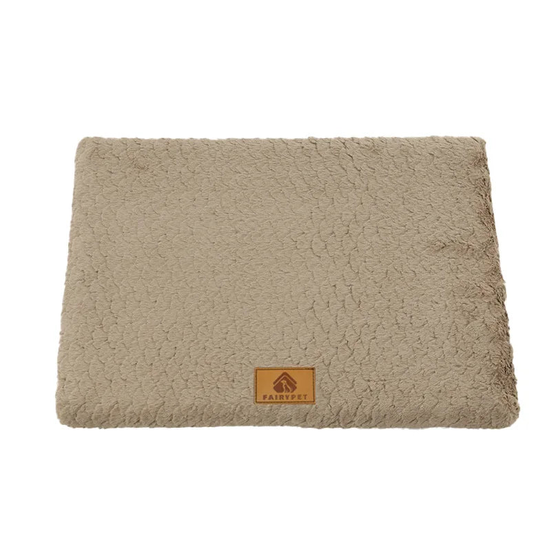 ZooFlex 3D Sponge Dog Bed – Washable Faux Fur Cover & Non-Slip Pet Crate Mattress