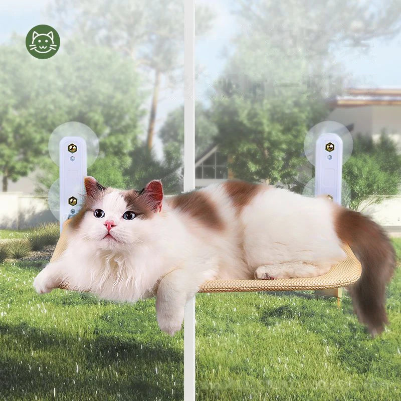 ZooFlex Cat Window Hammock – Suction Cup Perch with Washable Mat