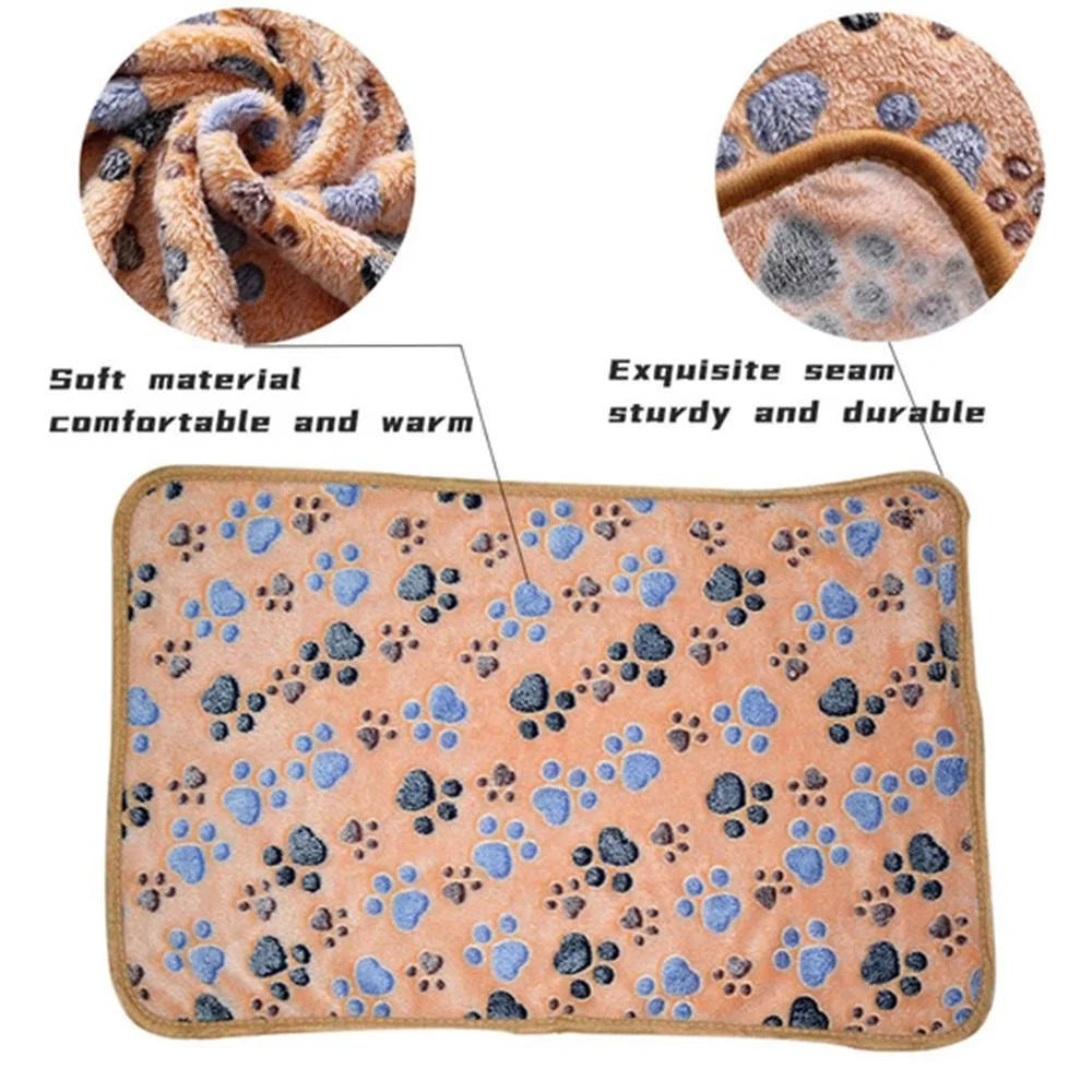 ZooFlex Soft Fluffy Pet Blanket – Warm Cartoon Cat & Dog Mat