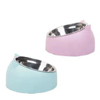 ZooFlex 15° Raised Cat & Dog Bowl – Non-Slip Stainless Steel Food & Water Feeder