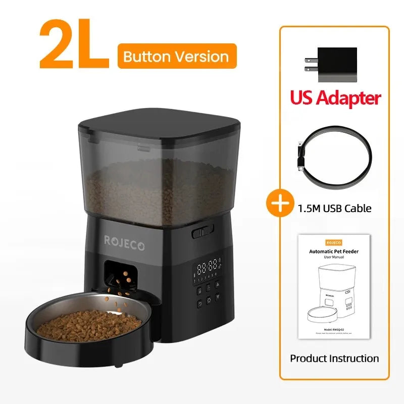 ZooFlex Automatic Cat Feeder – Programmable Dry Food Dispenser
