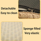 ZooFlex 3D Sponge Dog Bed – Washable Faux Fur Cover & Non-Slip Pet Crate Mattress