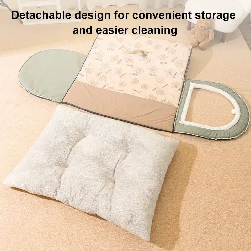 ZooFlex Warm Winter Dog & Cat Bed – Soft Cozy Pet Nest with Removable Cushion