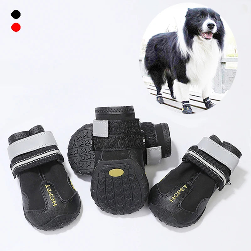 ZooFlex Waterproof Dog Shoes – Reflective Anti-Slip Winter Boots for Medium & Large Dogs