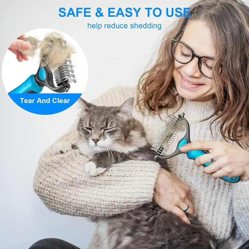 Zooflex FurEase – 2-in-1 Deshedding & Dematting Brush