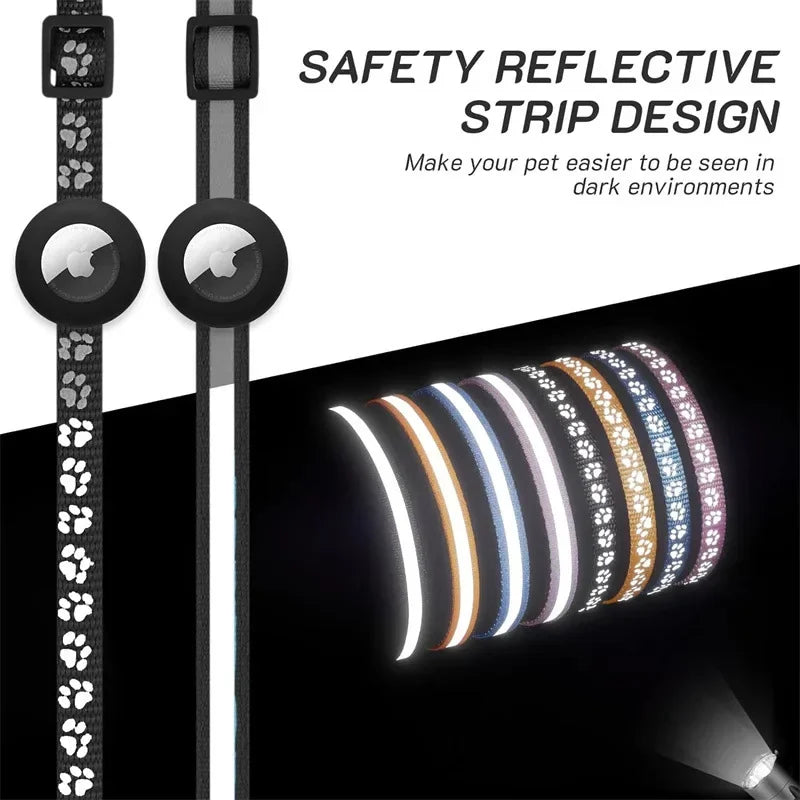 ZooFlex AirTag Cat Collar – Reflective Breakaway Collar with Bell
