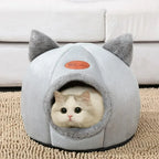 ZooFlex Cozy Cat Cave Bed – Soft Semi-Enclosed Pet Sleeping Nest