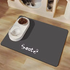 ZooFlex Waterproof Pet Feeding Mat – Non-Slip Paw Print Dog & Cat Bowl Mat