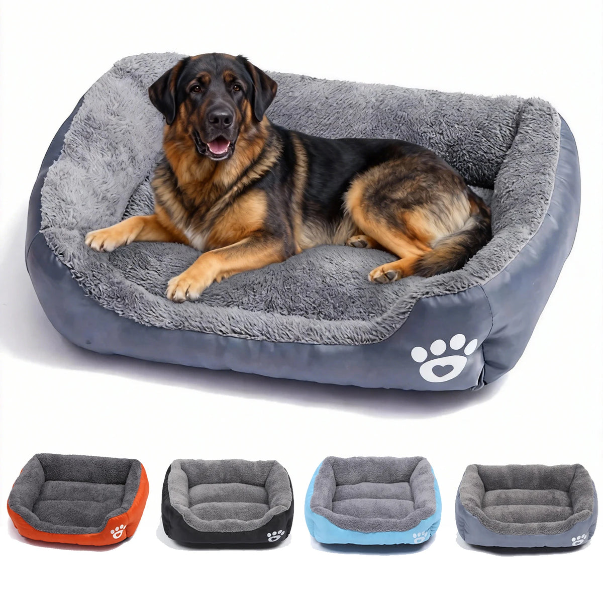 ZooFlex Washable Dog Sofa Bed – Soft Warm Square Cushion for Dogs & Cats
