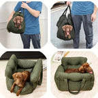 ZooFlex Dog Car Seat with Safety Belt – Washable Non-Slip Pet Travel Bed